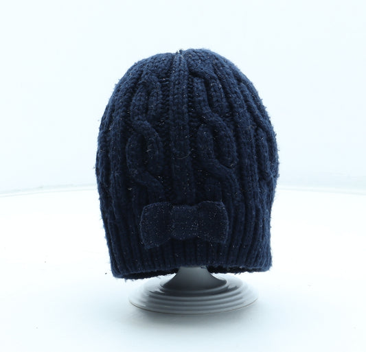 Preworn Girls Blue Acrylic Beanie Size S