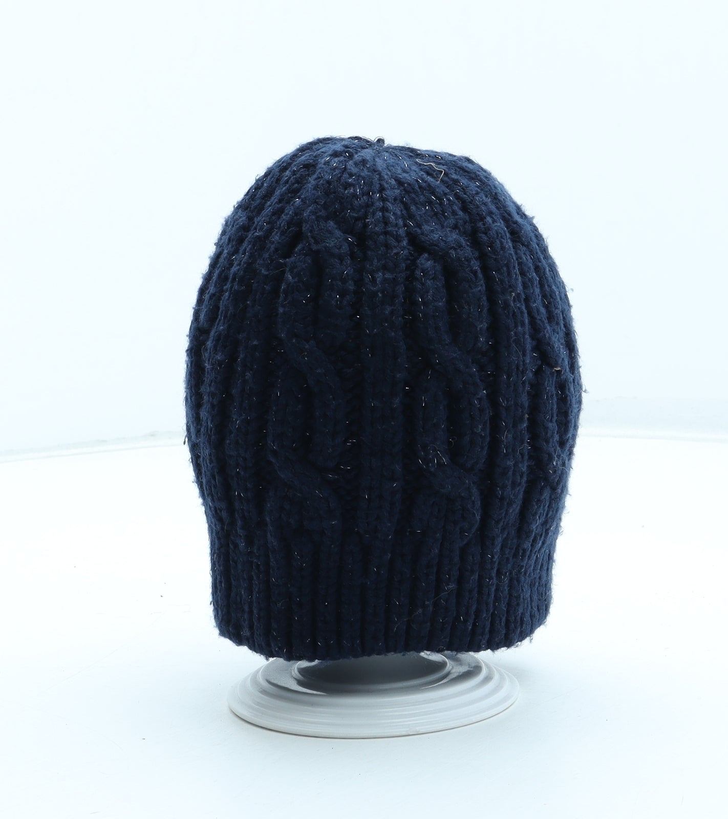 Preworn Girls Blue Acrylic Beanie Size S