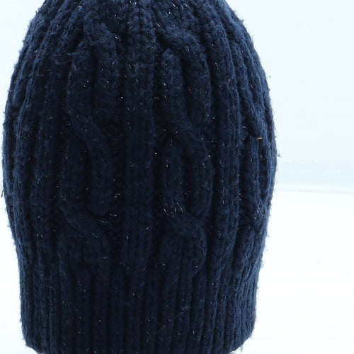 Preworn Girls Blue Acrylic Beanie Size S