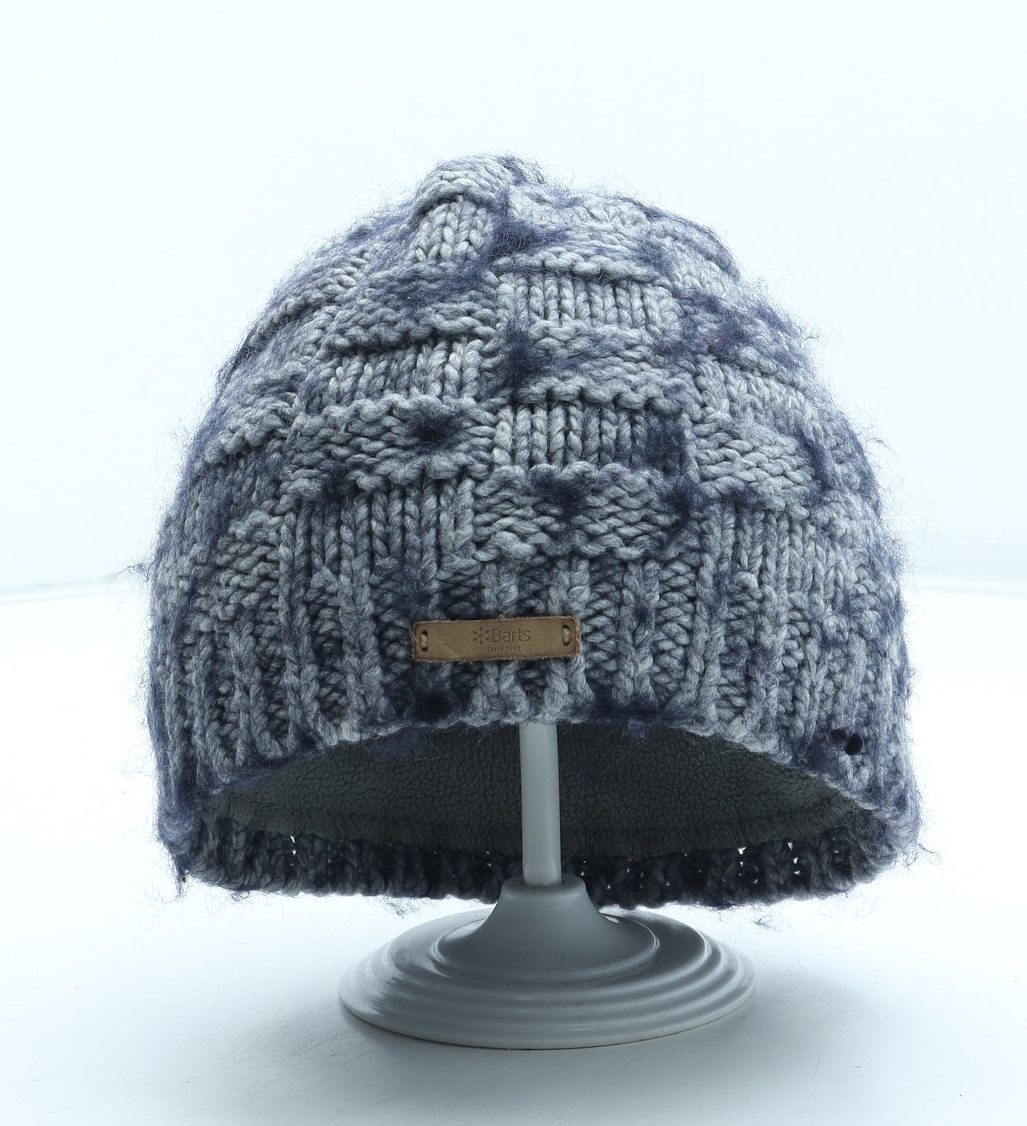 Barts Mens Grey Acrylic Beanie One Size