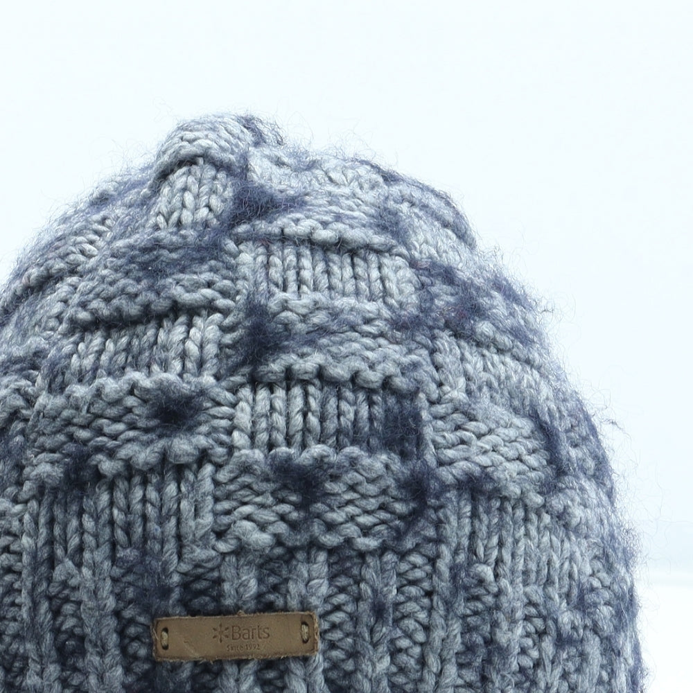 Barts Mens Grey Acrylic Beanie One Size