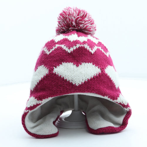 George Girls Multicoloured Geometric Acrylic Winter Hat Size S - UK Size 8-12 Years