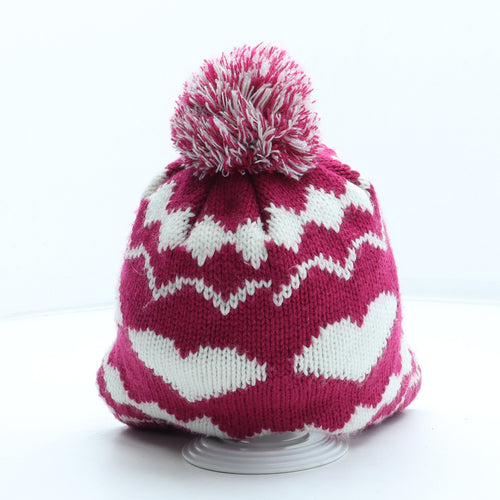 George Girls Multicoloured Geometric Acrylic Winter Hat Size S - UK Size 8-12 Years
