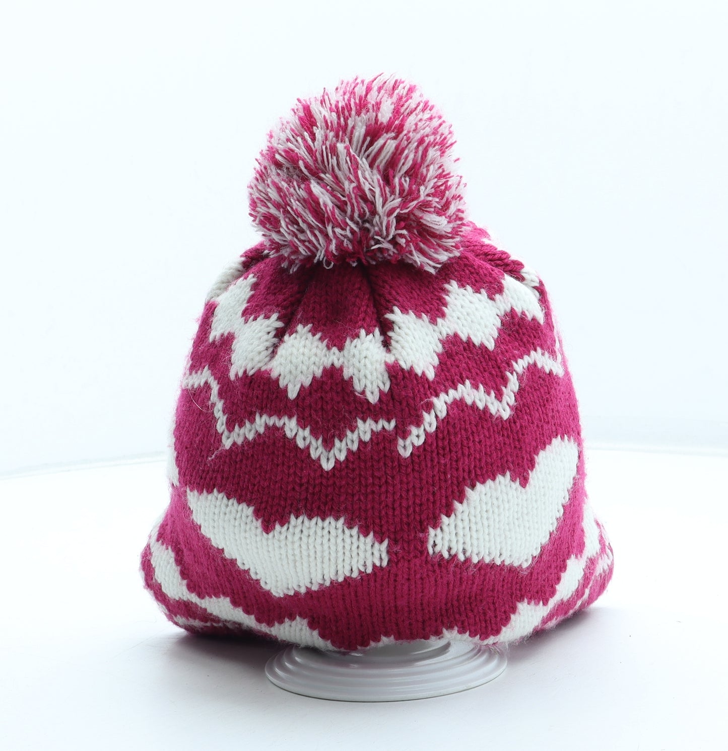 George Girls Multicoloured Geometric Acrylic Winter Hat Size S - UK Size 8-12 Years