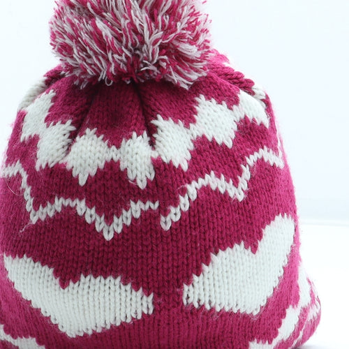 George Girls Multicoloured Geometric Acrylic Winter Hat Size S - UK Size 8-12 Years