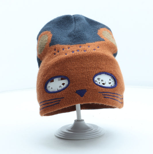 White Stuff Boys Orange Acrylic Beanie Size S
