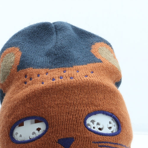 White Stuff Boys Orange Acrylic Beanie Size S