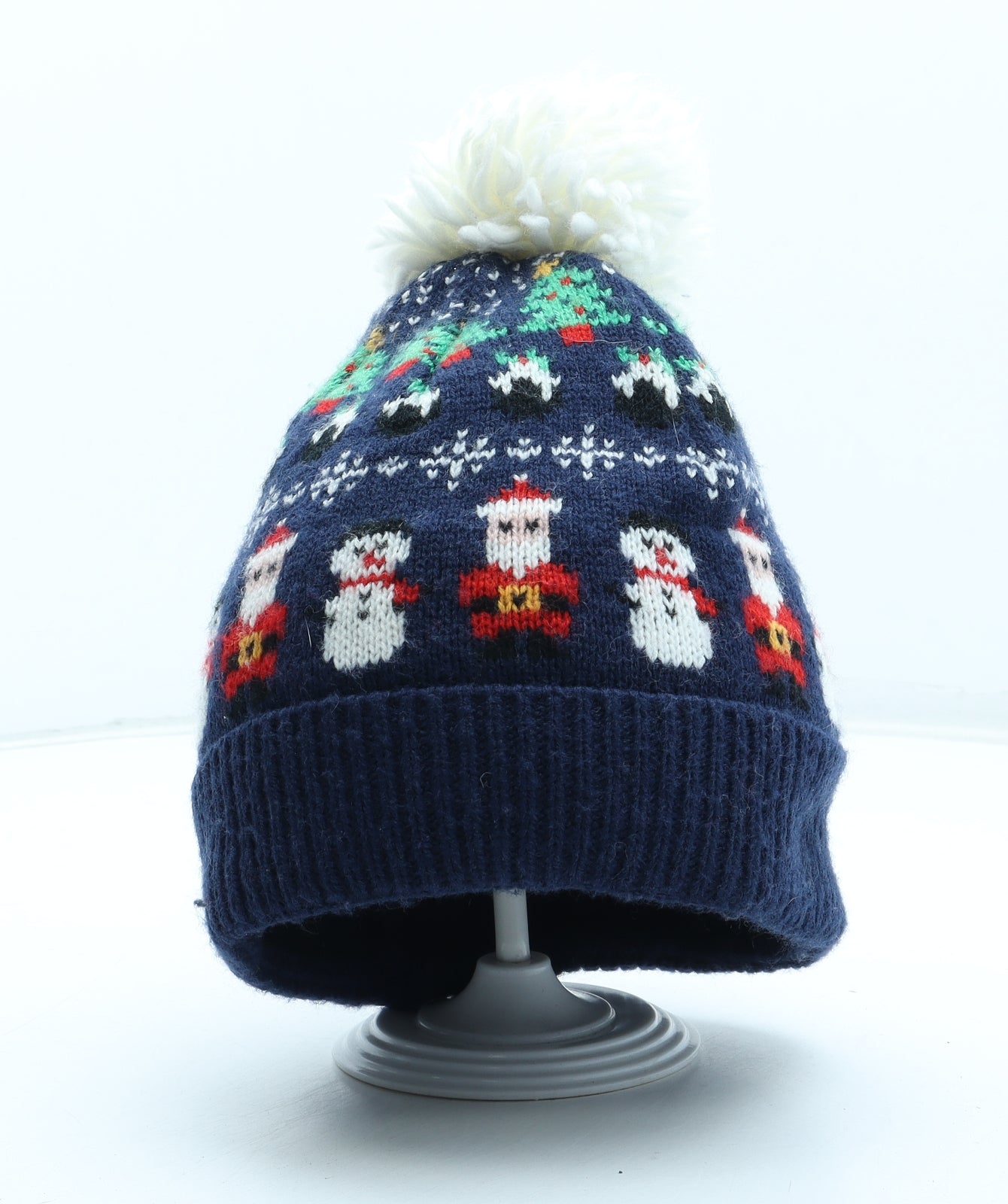 Atmosphere Mens Multicoloured Fair Isle Acrylic Winter Hat One Size - Christmas Hat