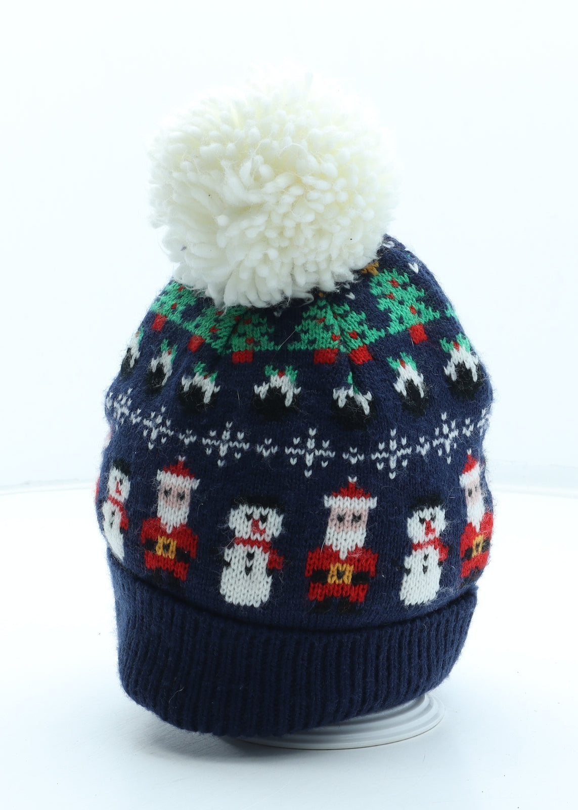 Atmosphere Mens Multicoloured Fair Isle Acrylic Winter Hat One Size - Christmas Hat