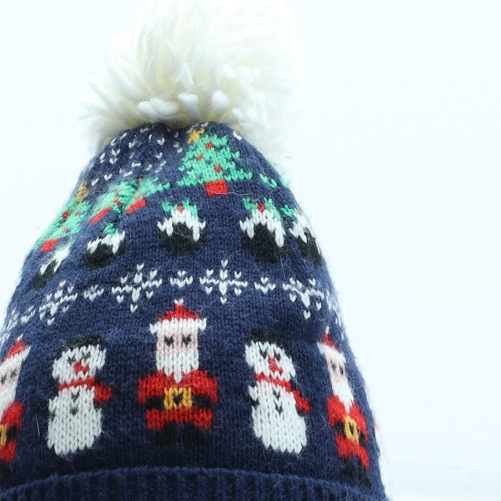 Atmosphere Mens Multicoloured Fair Isle Acrylic Winter Hat One Size - Christmas Hat