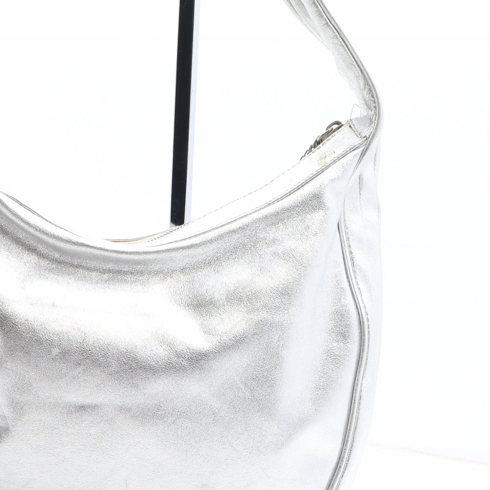 Tosca Blu Womens Silver Polyurethane Shoulder Bag Size Medium