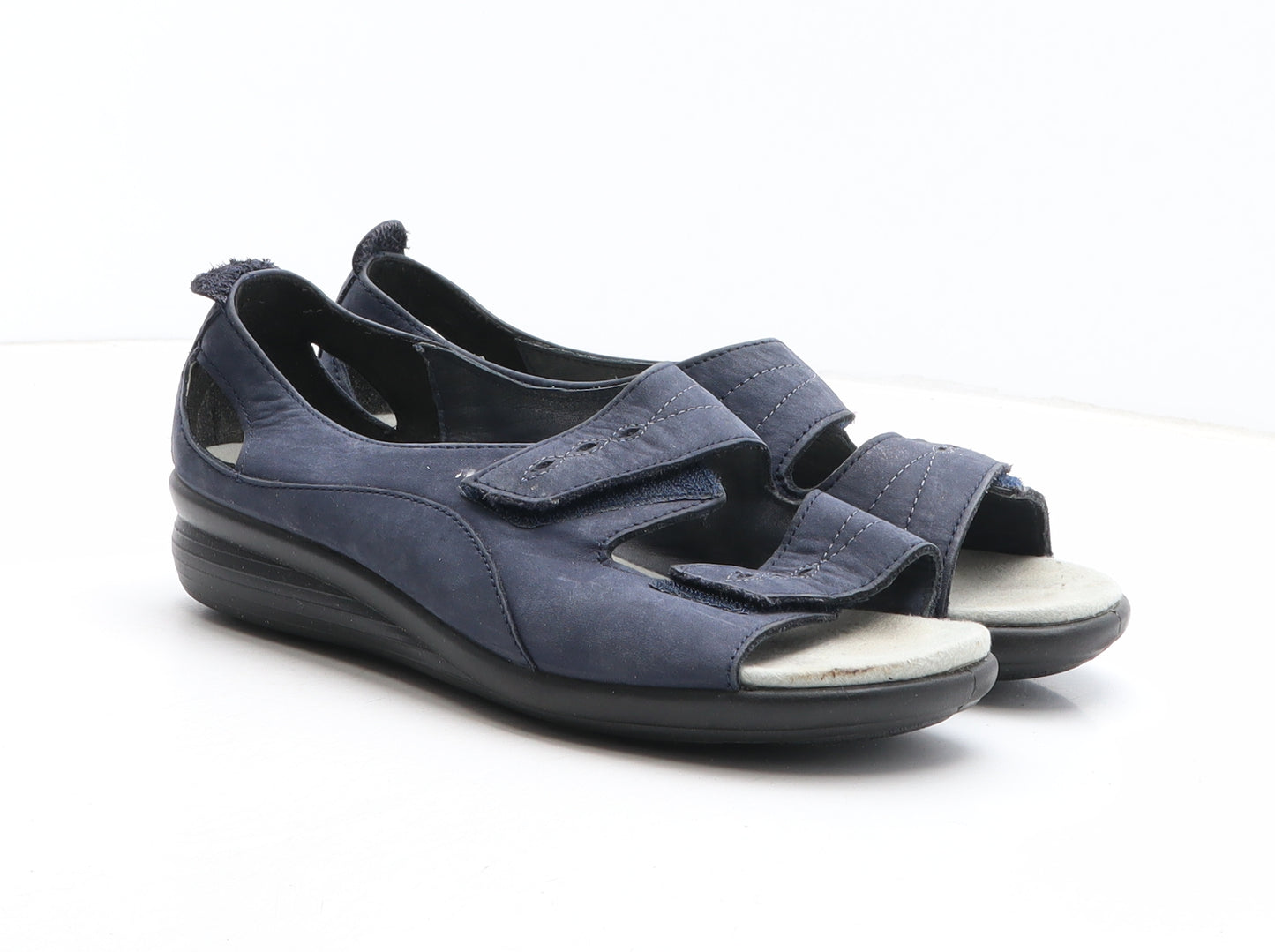 Hotter Womens Blue Synthetic Slip On Sandal UK