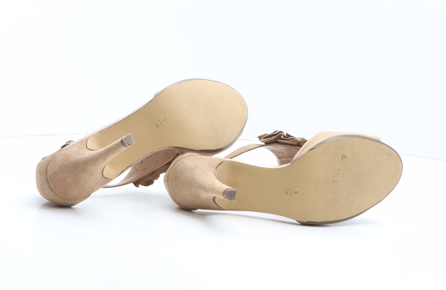 Occasion Womens Brown Synthetic Strappy Heel UK