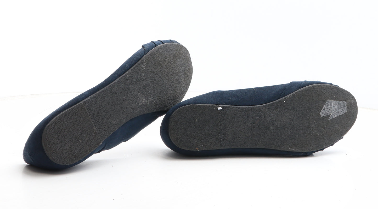 Primark Womens Blue Synthetic Slip On Flat UK