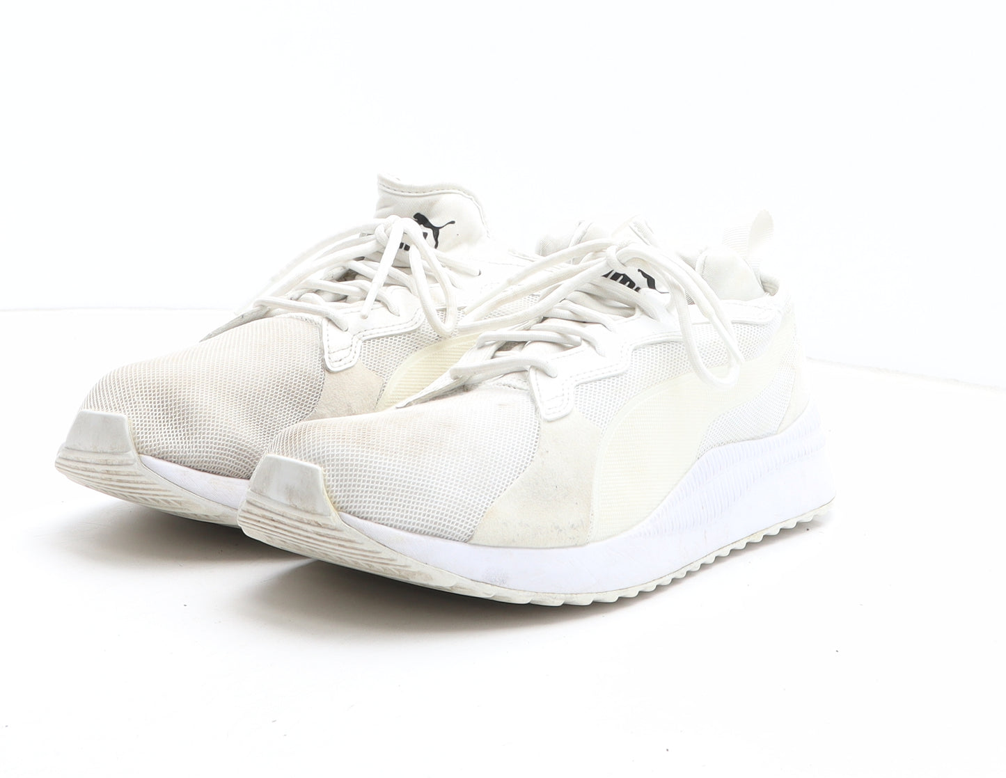 PUMA Mens White Fabric Trainer UK 10