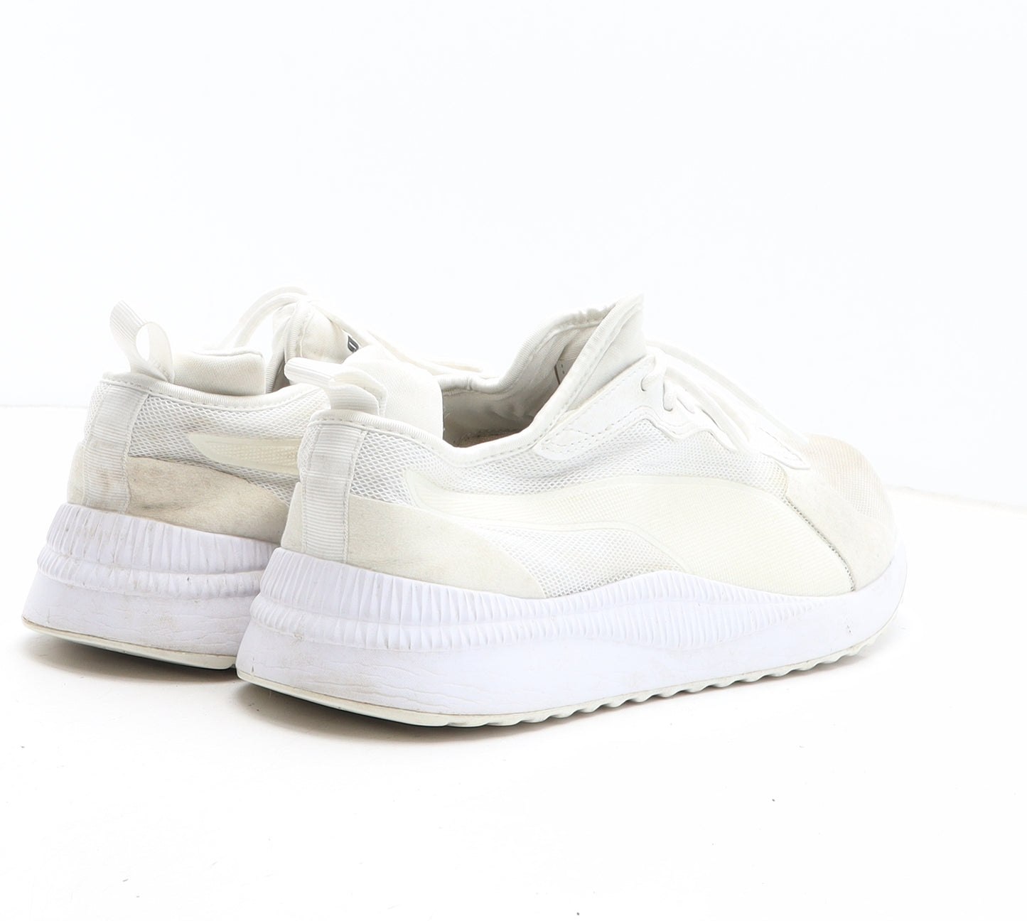 PUMA Mens White Fabric Trainer UK 10