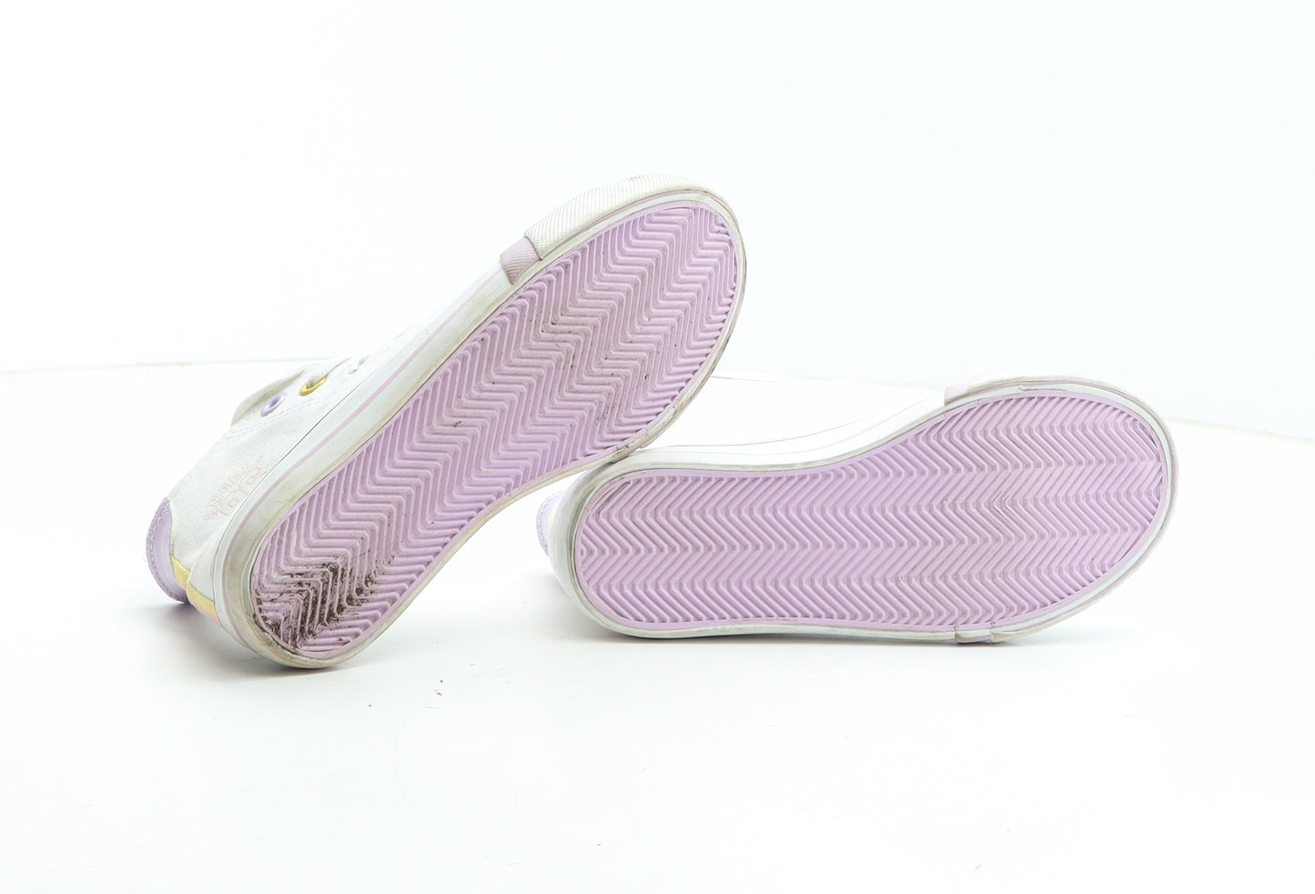Lily & Dan Girls White Cotton Trainer UK 10