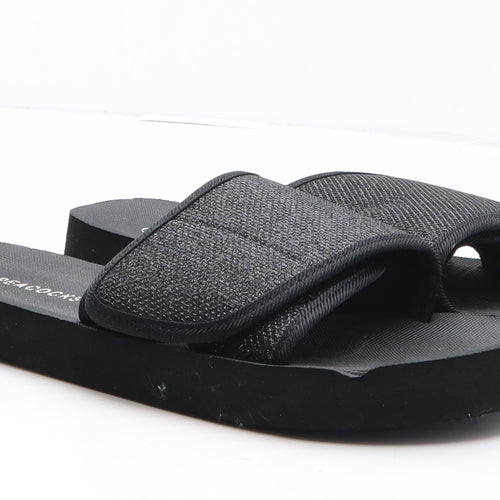 Peacocks Womens Black Synthetic Slider Sandal UK