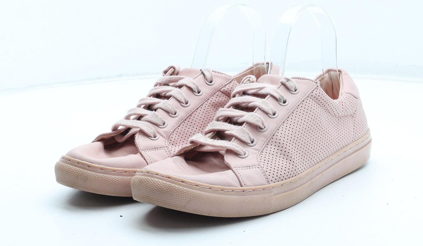 TU Womens Pink Polyurethane Trainer UK