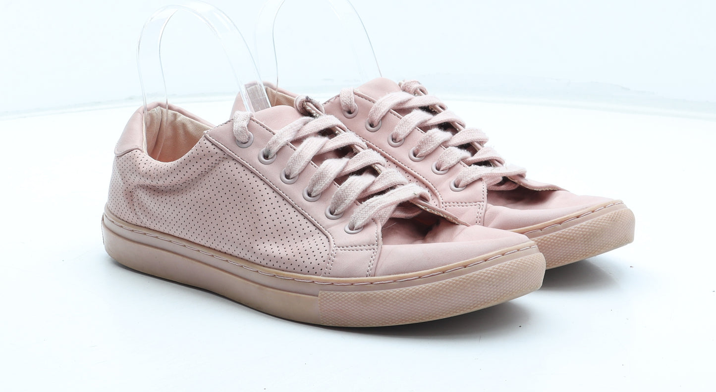 TU Womens Pink Polyurethane Trainer UK