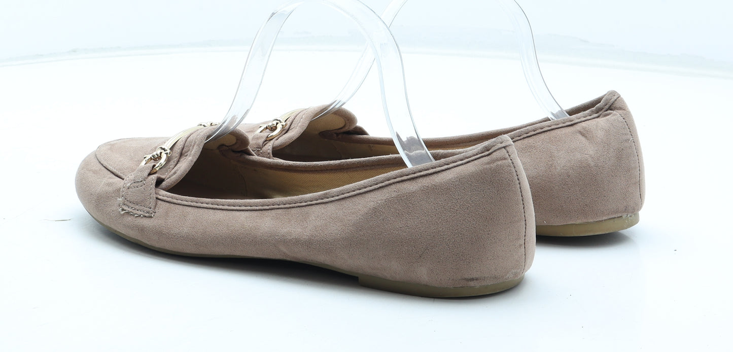 New Look Womens Pink Polyester Flat UK