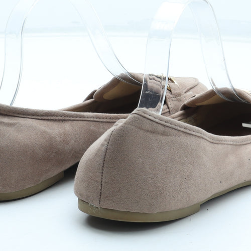 New Look Womens Pink Polyester Flat UK