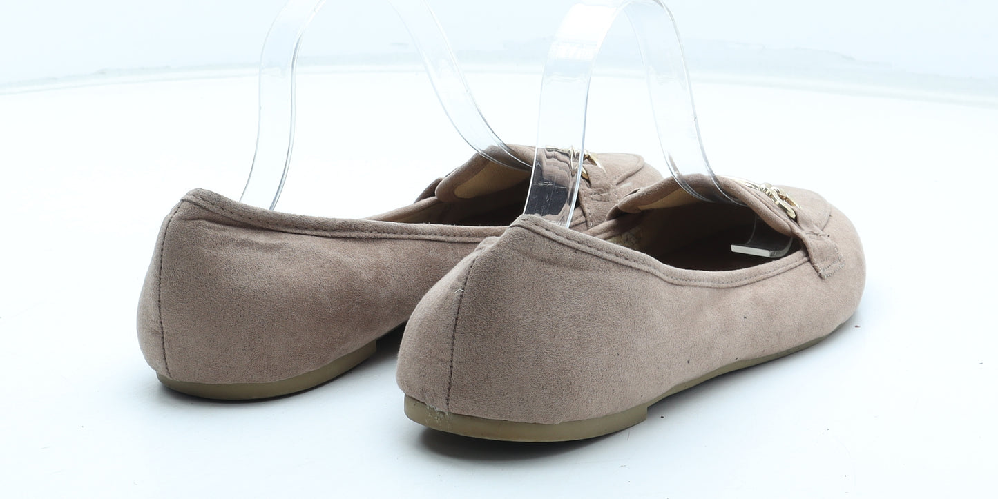 New Look Womens Pink Polyester Flat UK