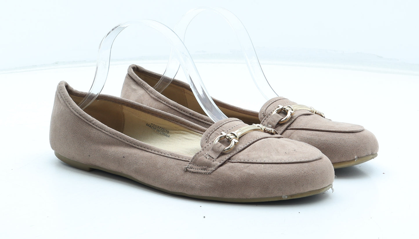 New Look Womens Pink Polyester Flat UK