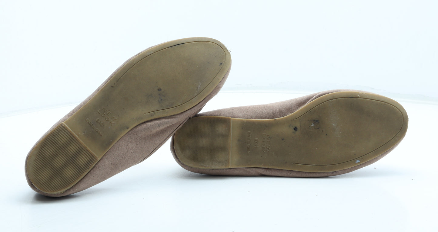 New Look Womens Pink Polyester Flat UK