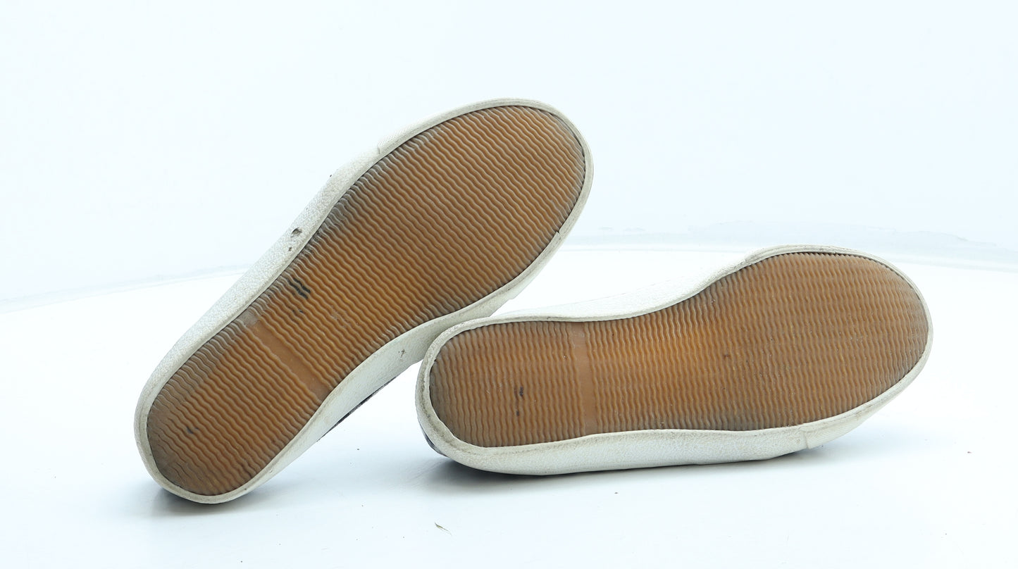 F&F Womens Blue Check Polyester Flat UK