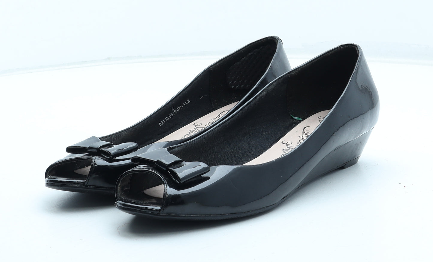 Marks and Spencer Womens Black Polyurethane Slip On Flat UK