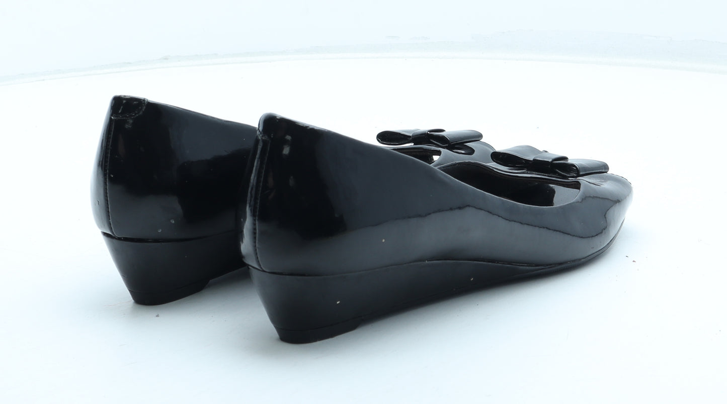 Marks and Spencer Womens Black Polyurethane Slip On Flat UK