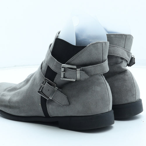 Primark Womens Grey Polyurethane Chelsea Boot UK