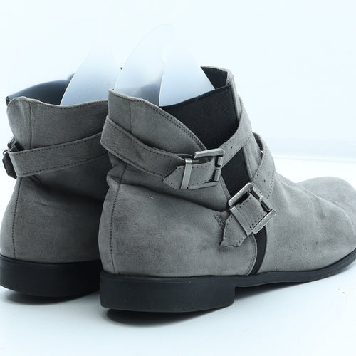 Primark Womens Grey Polyurethane Chelsea Boot UK