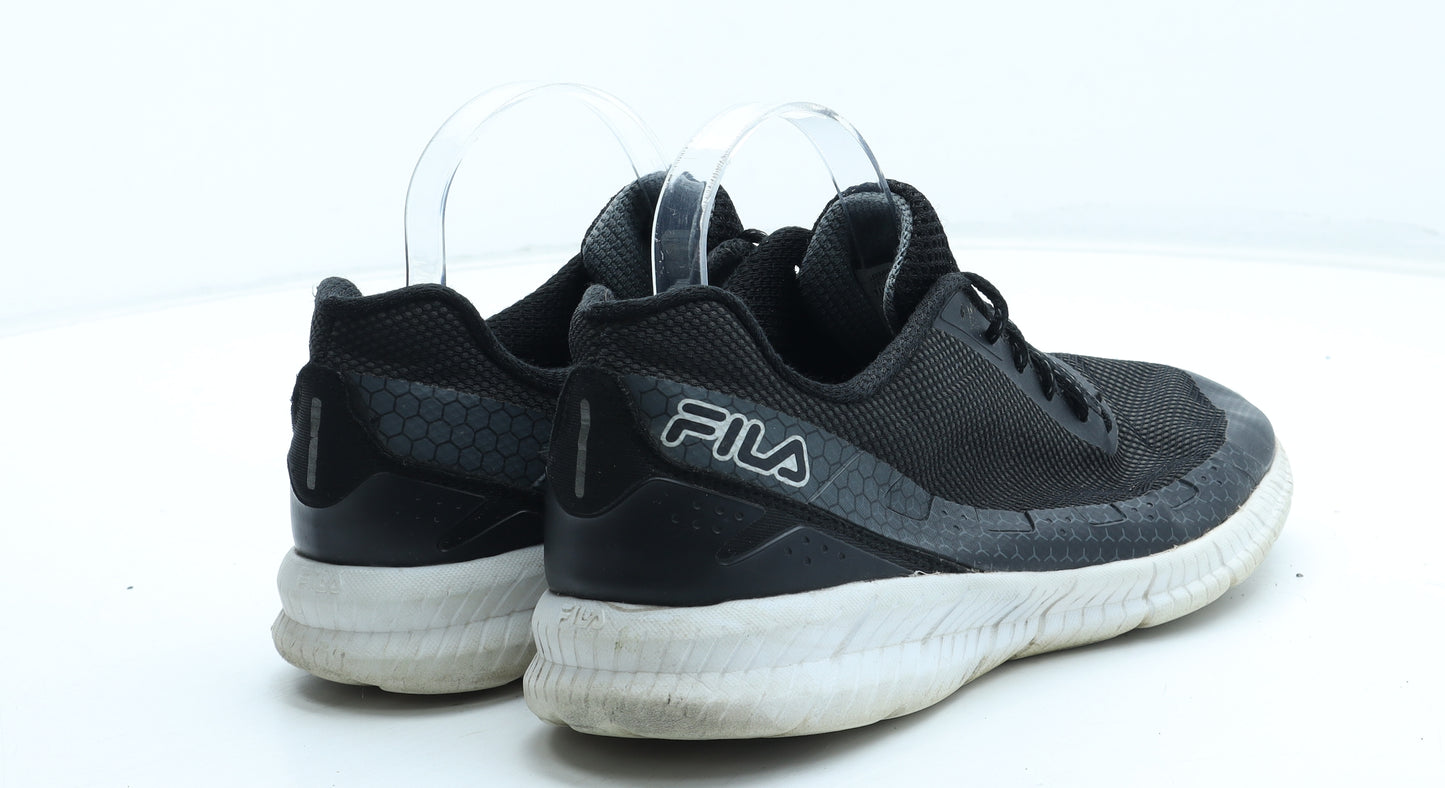 FILA Mens Black Polyester Trainer UK 7.5 41.5