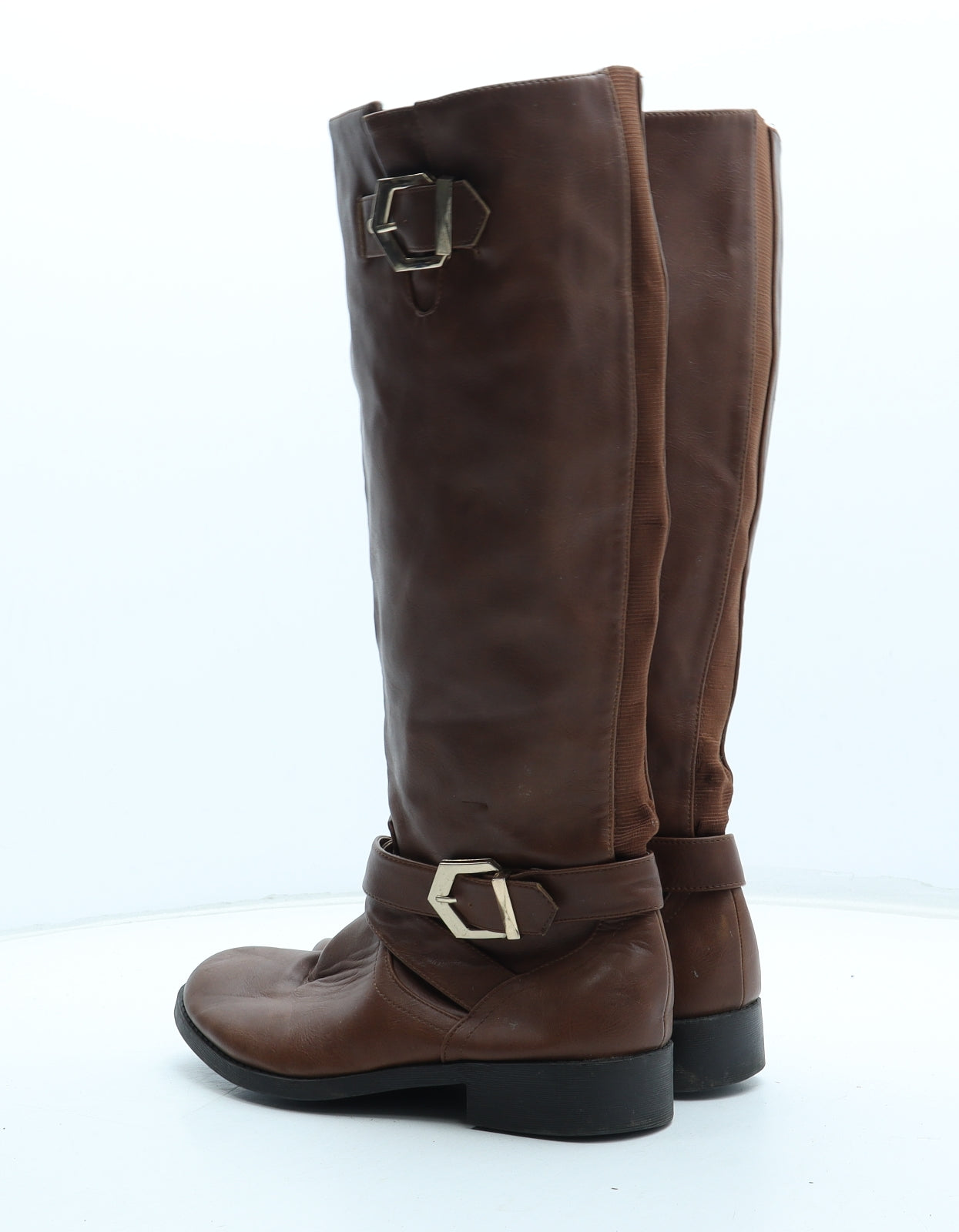 New Look Womens Brown Polyurethane Bootie Boot UK