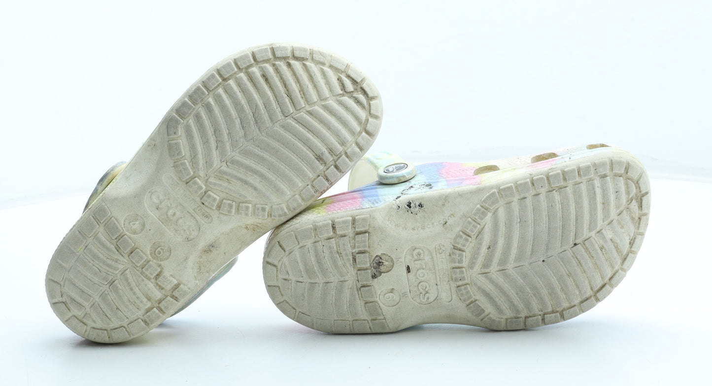Crocs Womens Multicoloured Tie Dye Rubber Slip On Sandal UK