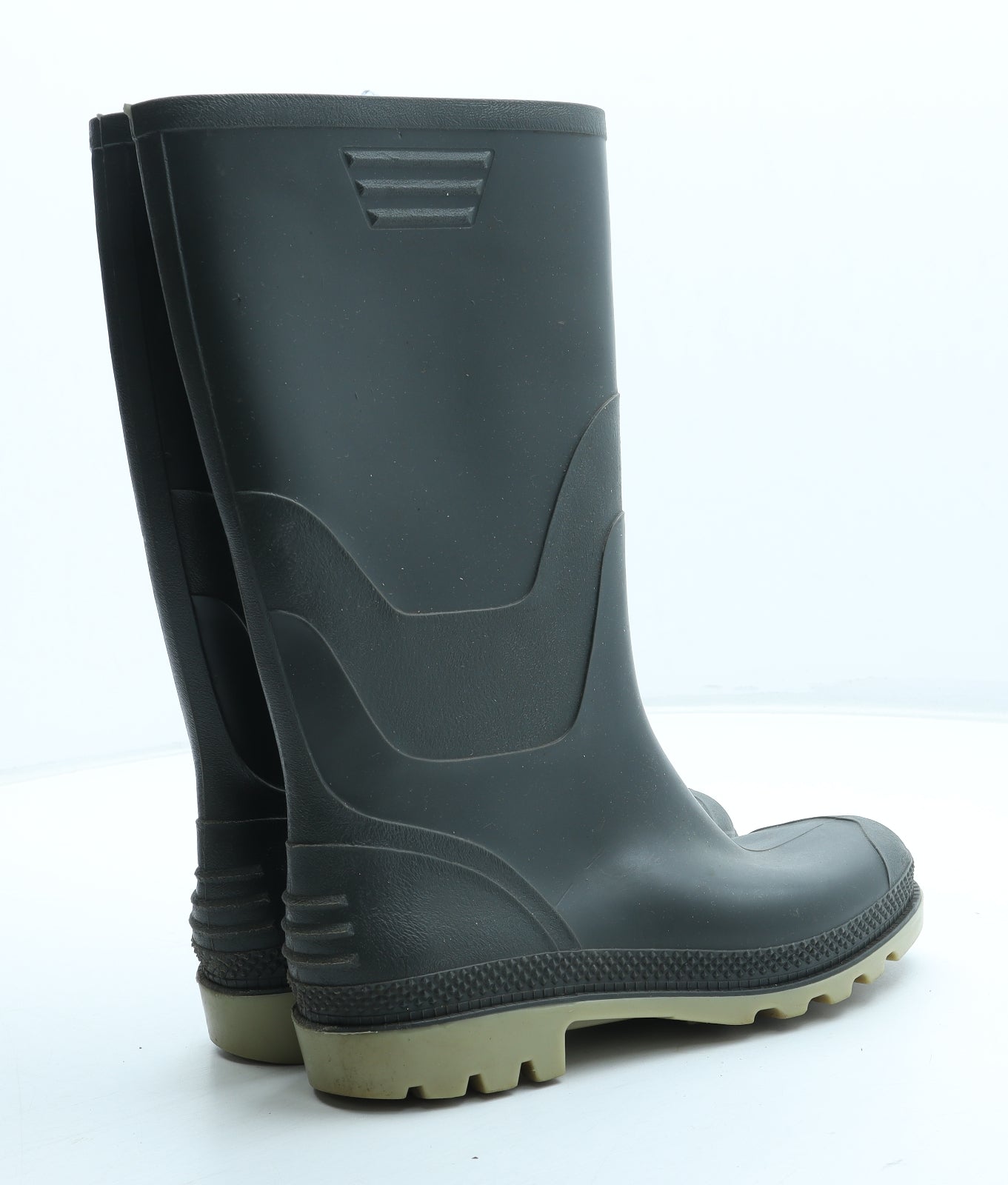 Preworn Womens Green Rubber Wellies Boot UK