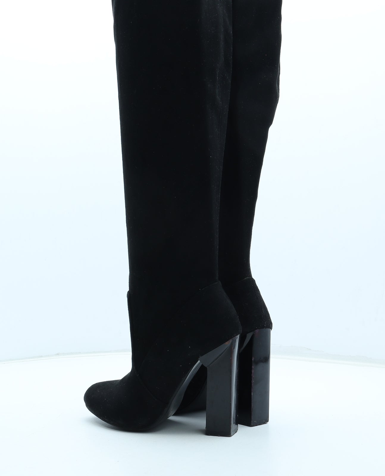 Boohoo Womens Black Polyester Bootie Boot UK