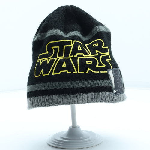 Star Wars Boys Black Acrylic Beanie Size S - Darth Vader UK Size 8-12 Years