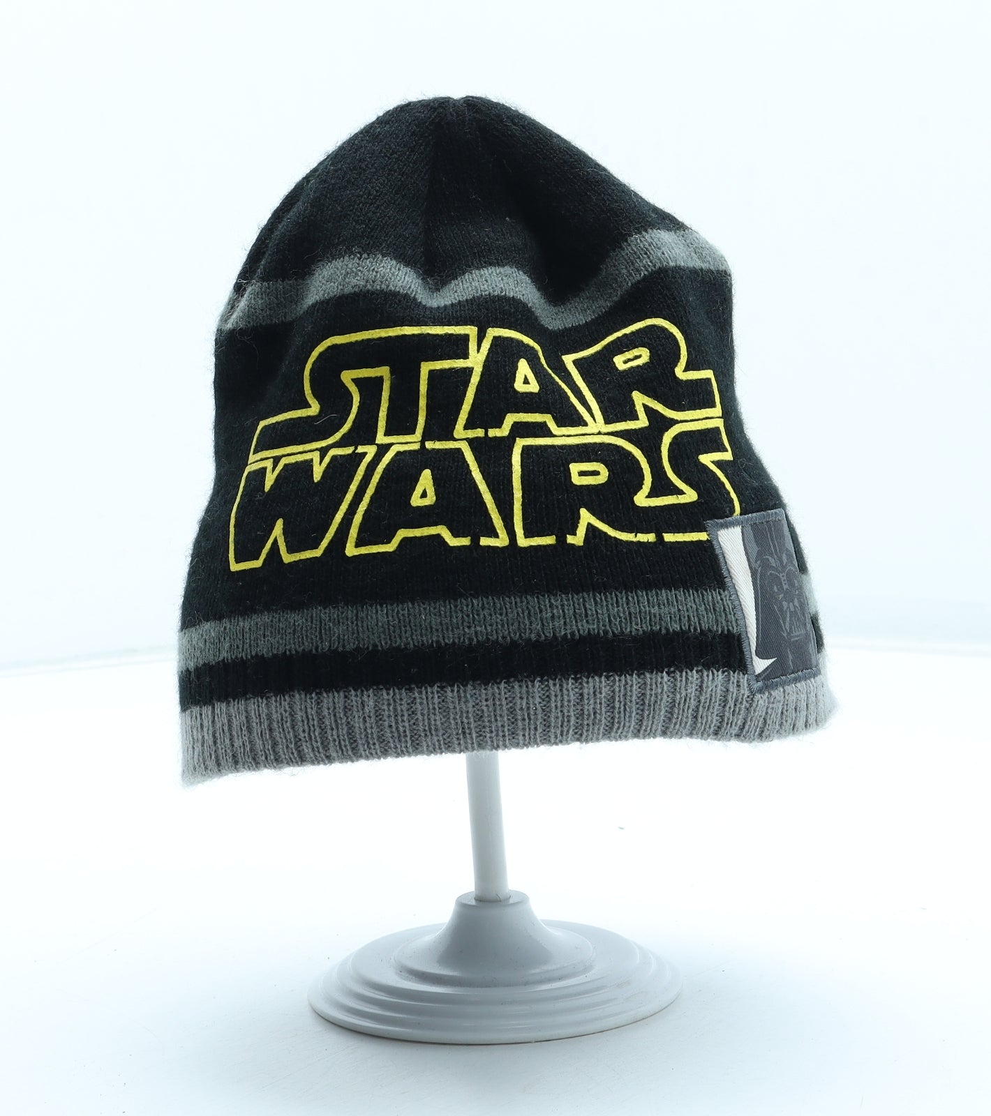 Star Wars Boys Black Acrylic Beanie Size S - Darth Vader UK Size 8-12 Years