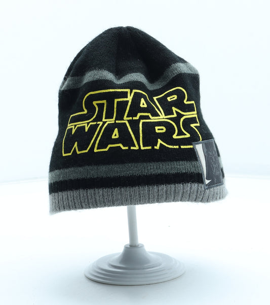 Star Wars Boys Black Acrylic Beanie Size S - Darth Vader UK Size 8-12 Years
