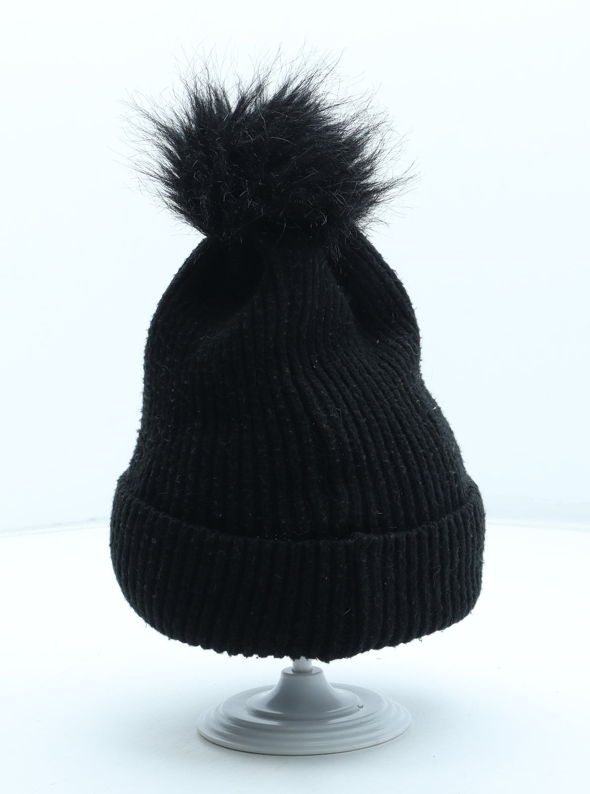 Primark Womens Black Acrylic Bobble Hat One Size