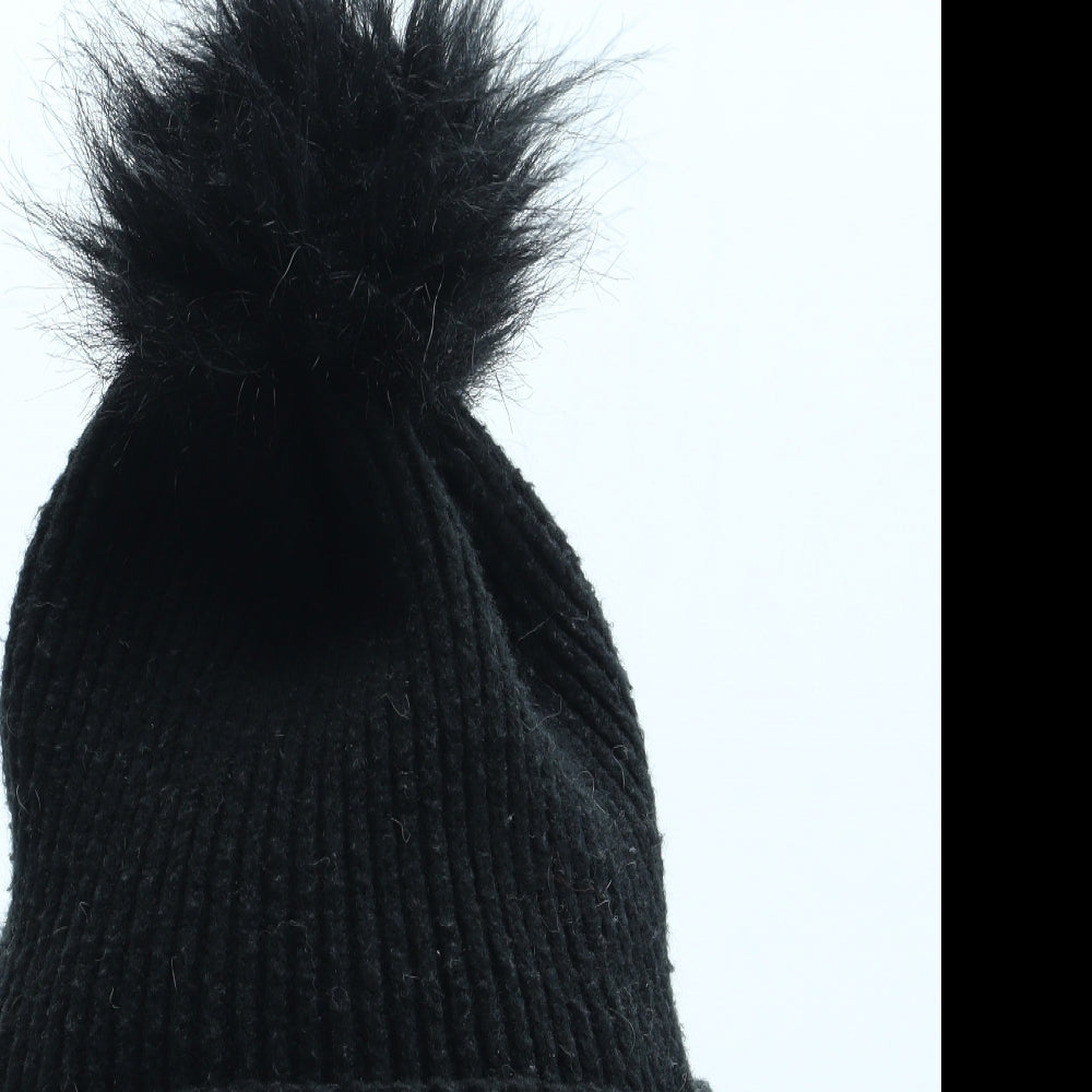 Primark Womens Black Acrylic Bobble Hat One Size