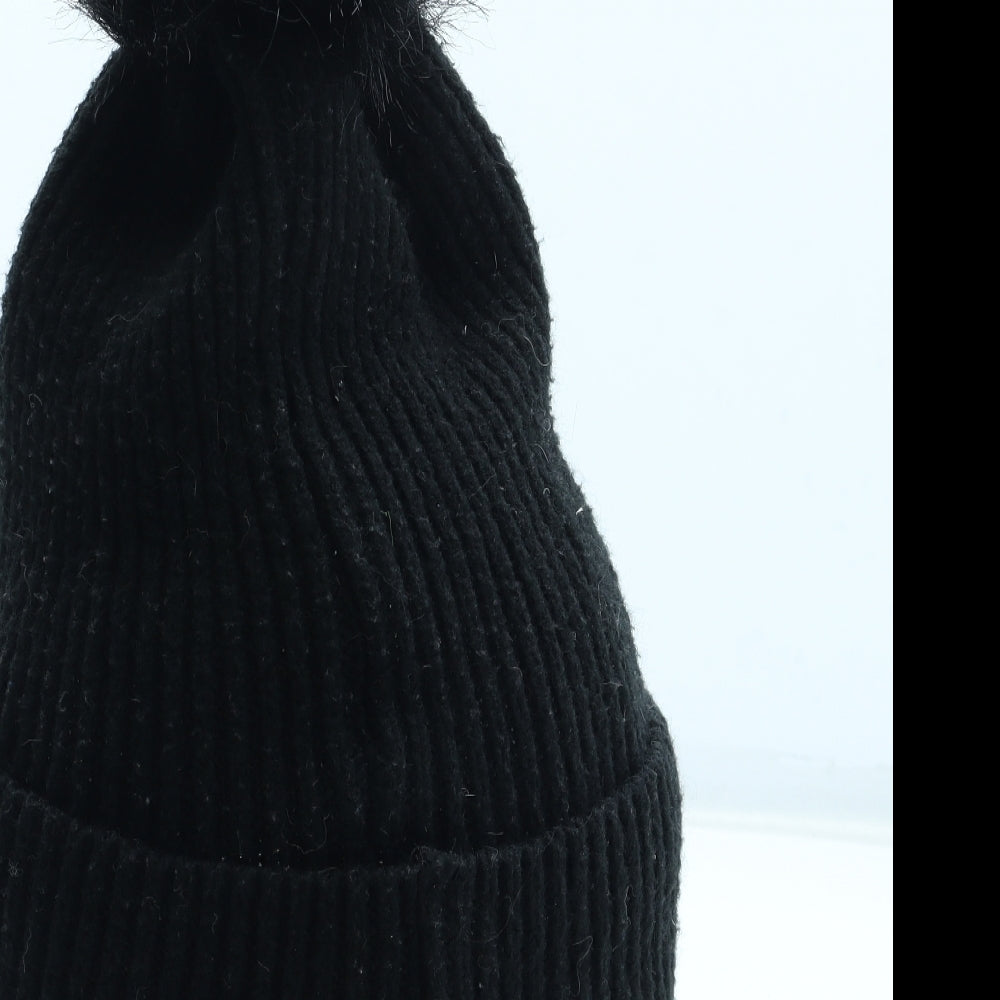 Primark Womens Black Acrylic Bobble Hat One Size