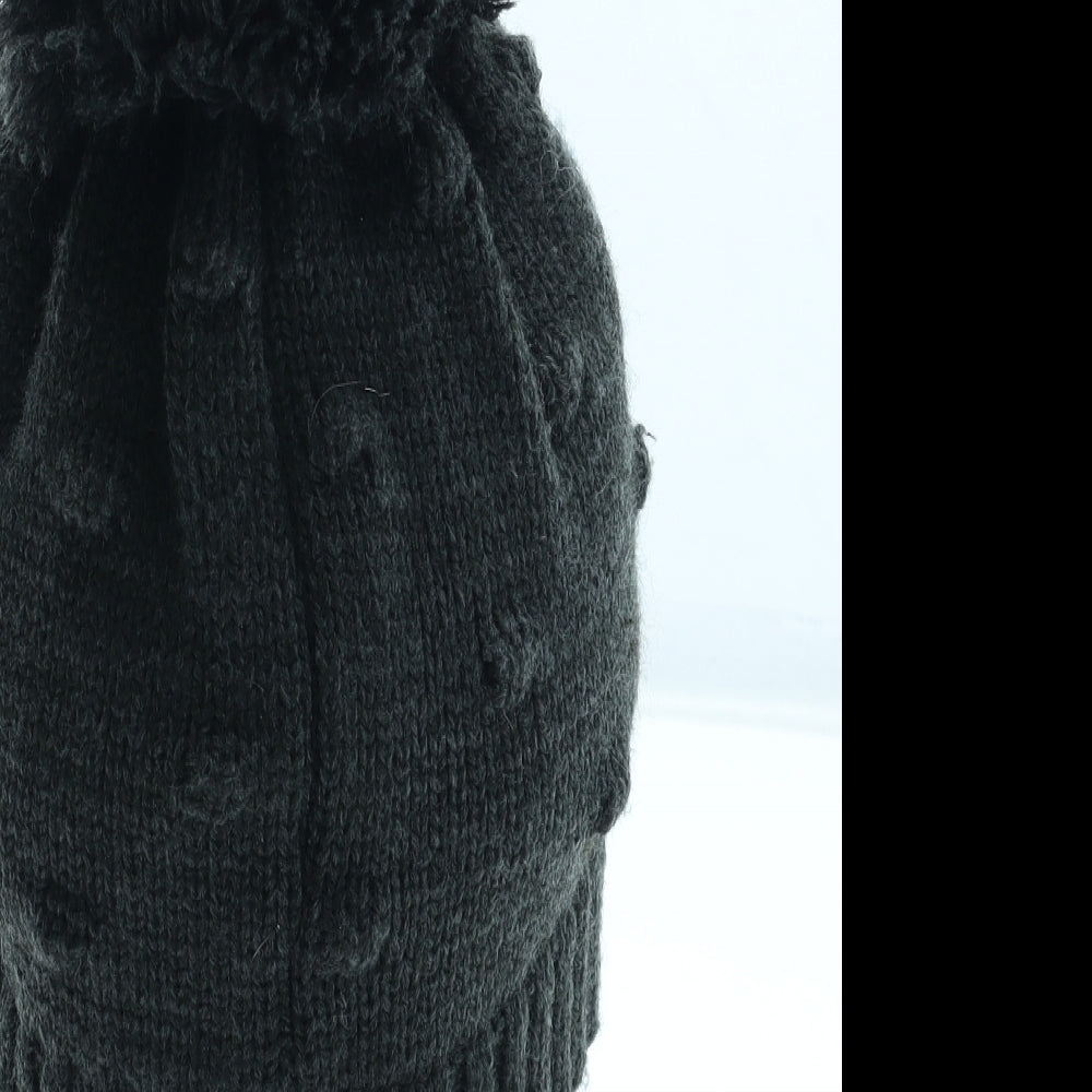 George Boys Grey Acrylic Bobble Hat Size S - UK Size 6-12 Months