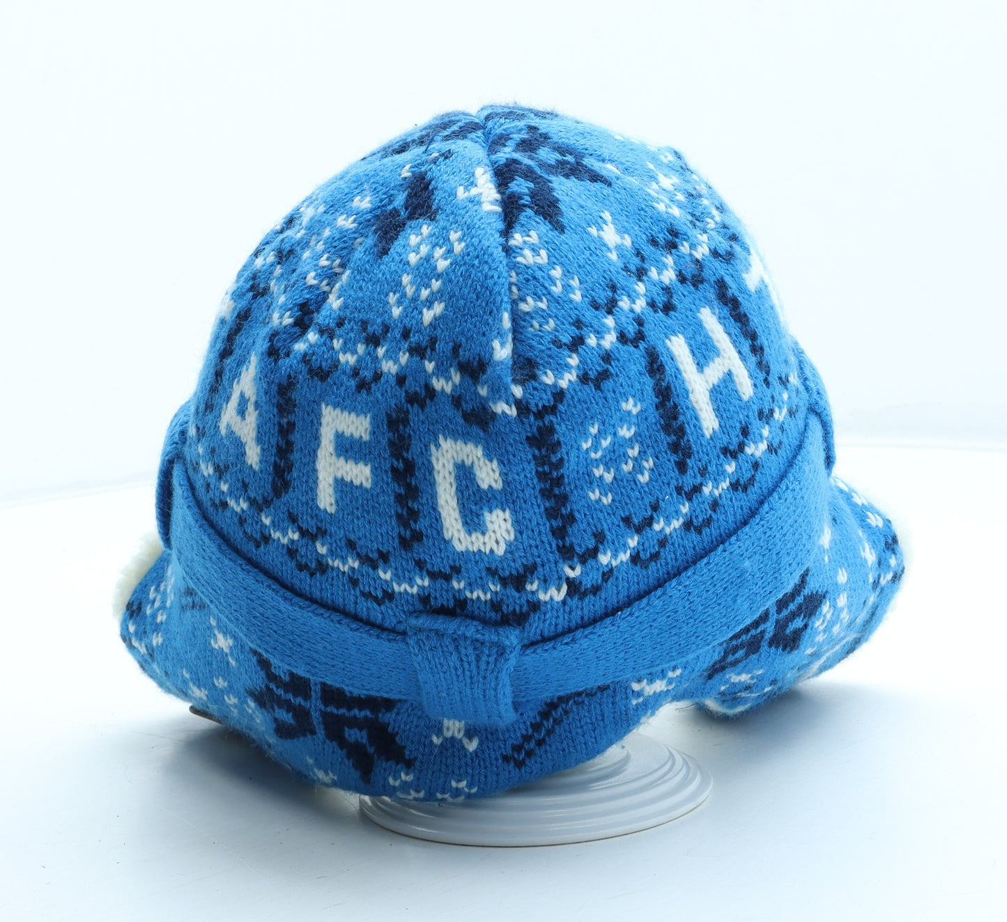 Huddersfield Town A.F.C Mens Blue Fair Isle Acrylic Winter Hat One Size