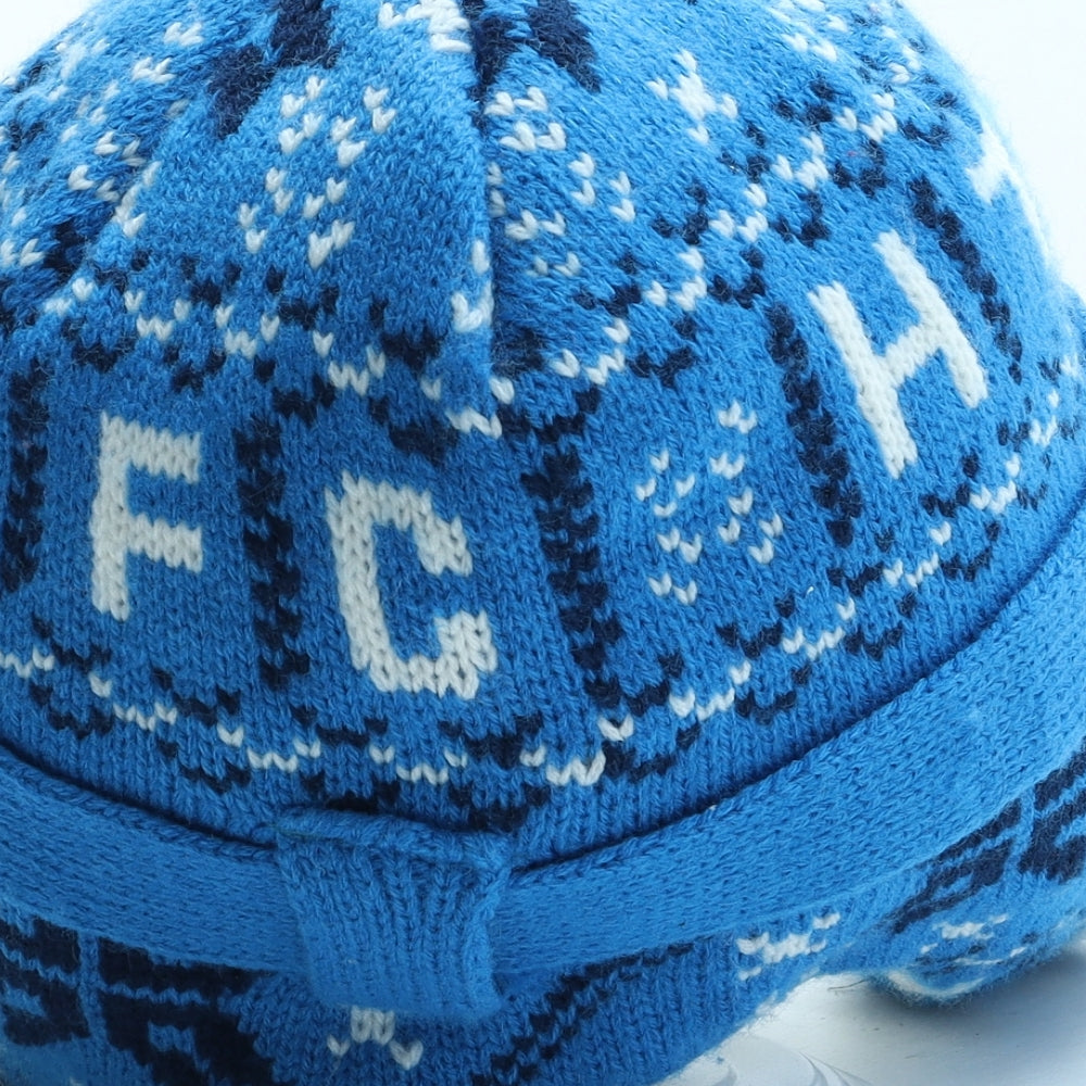 Huddersfield Town A.F.C Mens Blue Fair Isle Acrylic Winter Hat One Size