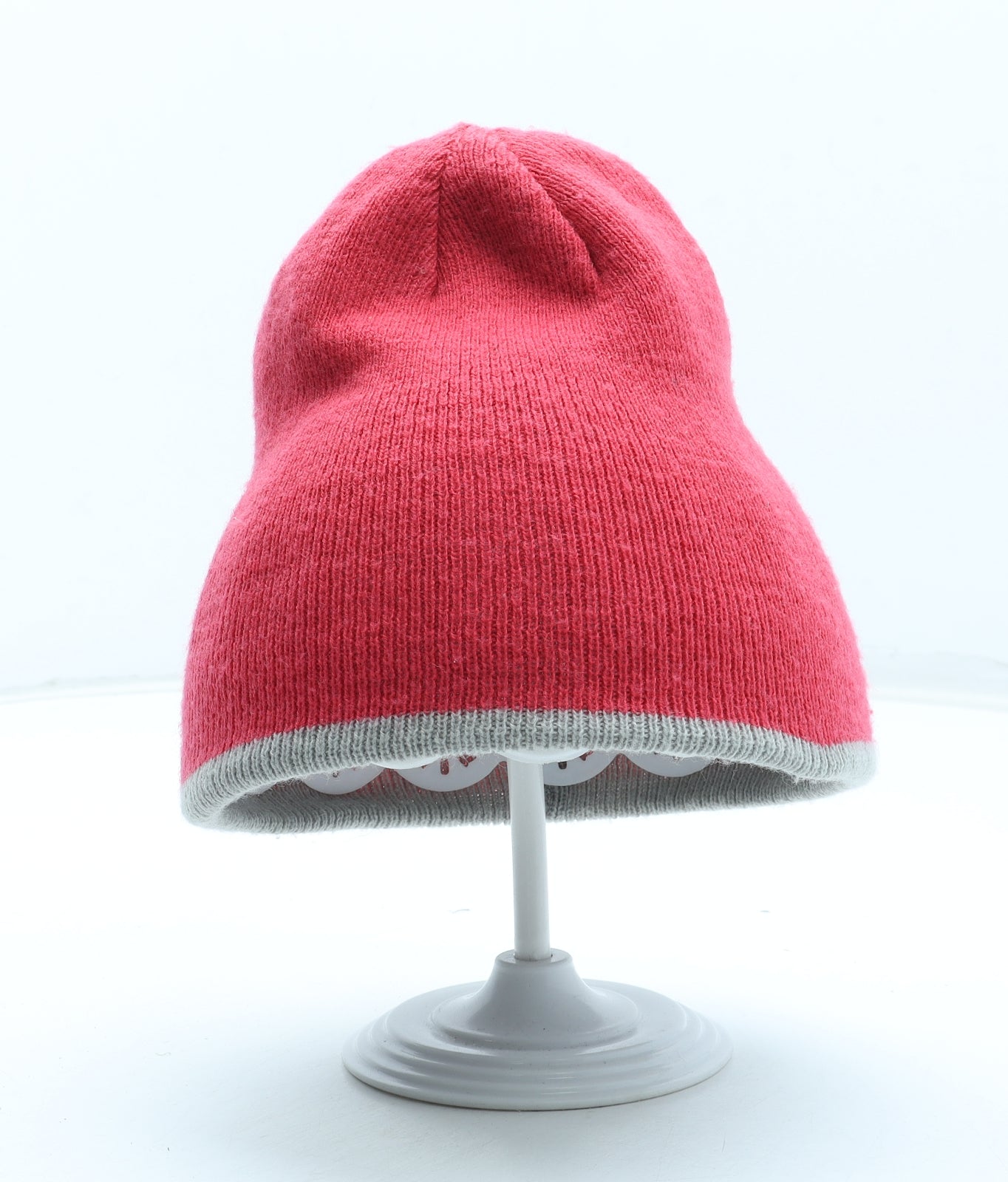 Preworn Womens Pink Acrylic Beanie One Size