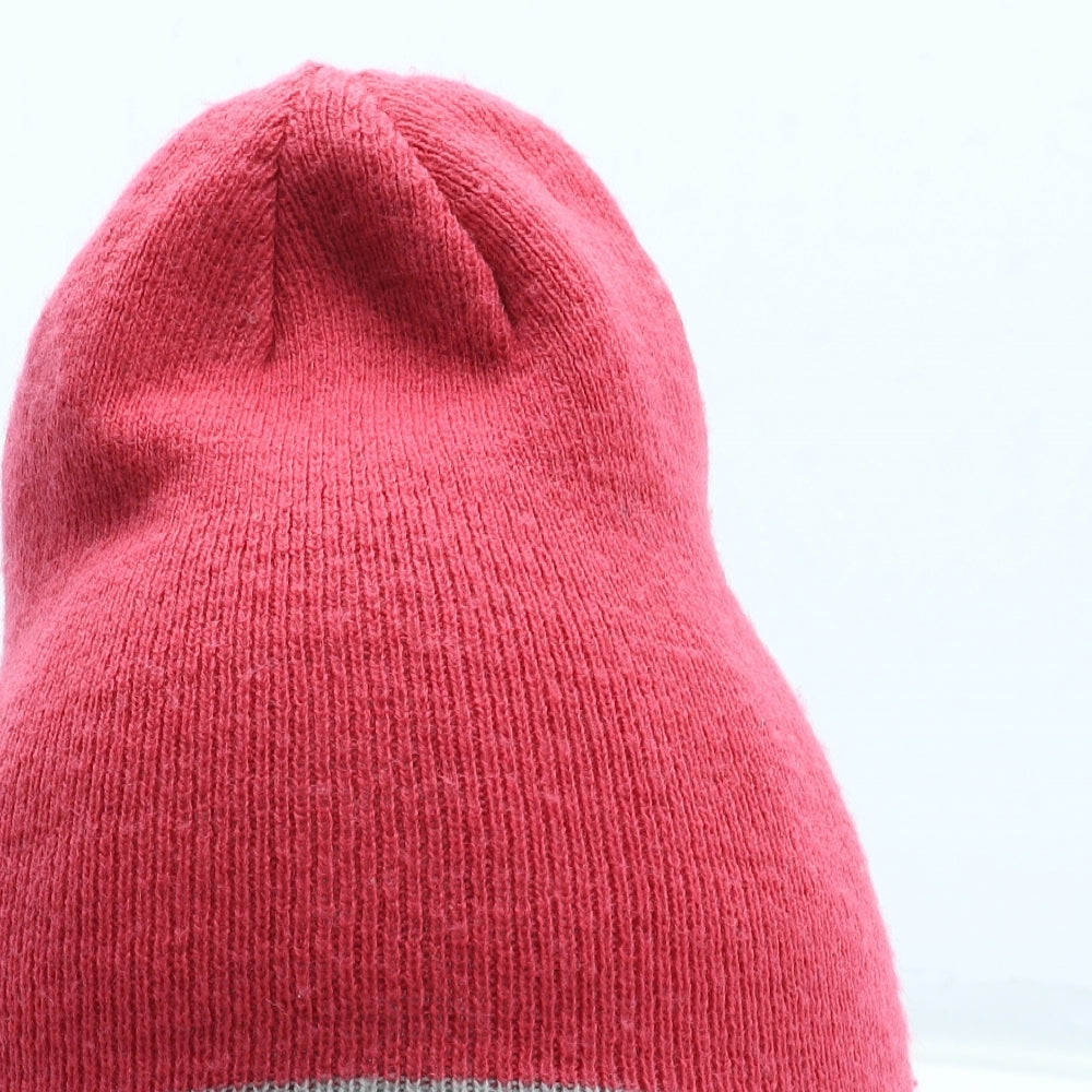 Preworn Womens Pink Acrylic Beanie One Size